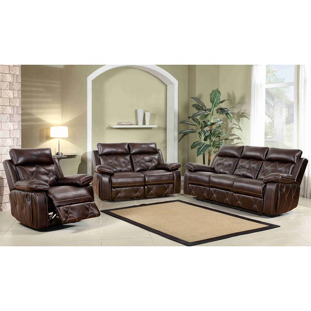 Modern Recliner Chair Functional Sofa Set 7 Seater Electric Recliner