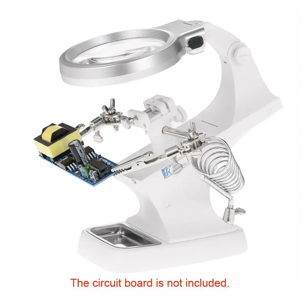 Многофункциональная СВЕТОДИОДНАЯ лупа для сварки 3X/4.5X увеличительное стекло зажим типа «крокодил» держатель вспомогательная ручка инструмент пайки и