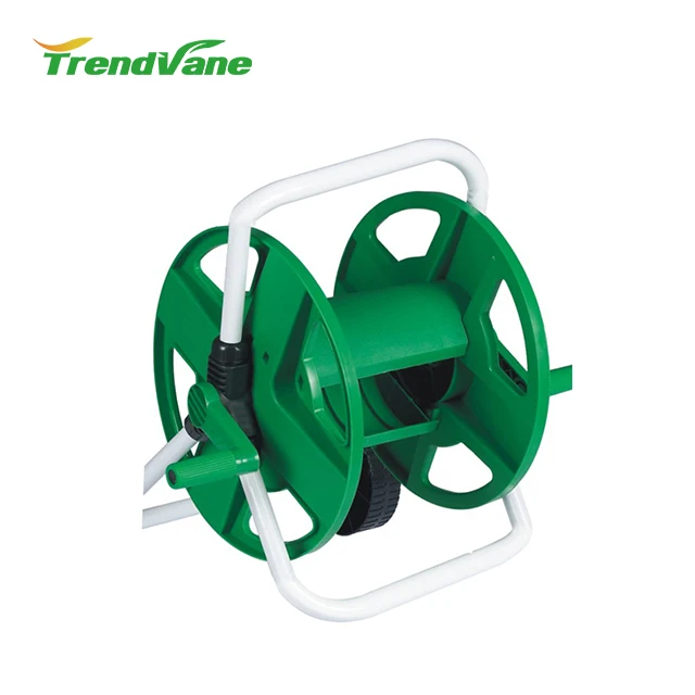 2018 new products Plastic metal garden retractable hose reel irrigation holds up 45m hose