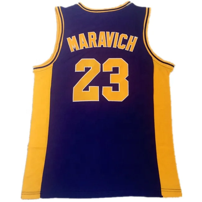 #23 Pete Maravich Basketball Jersey Swingman Stitched Vest Top Sportswear S-2XL 