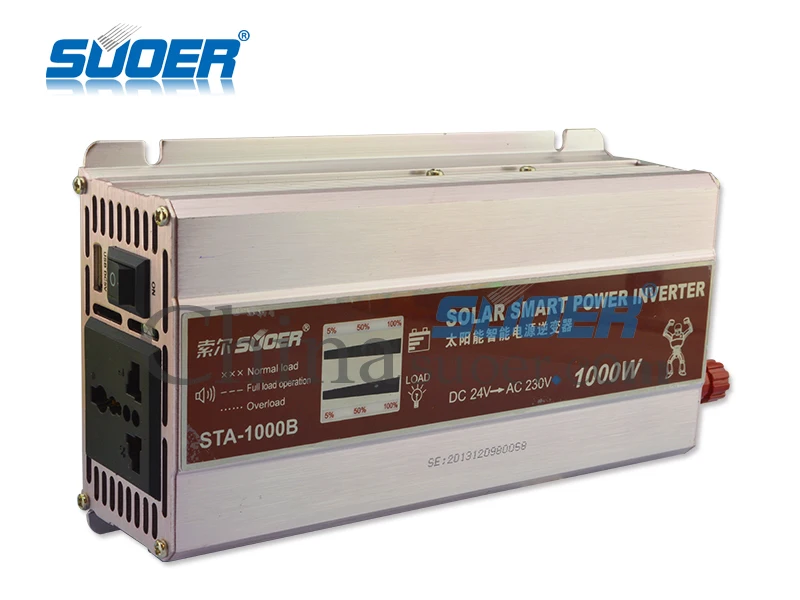 Suoer Solar Power Modified Sine Wave Inverter 24v 220v Inverter 60hz 1kw