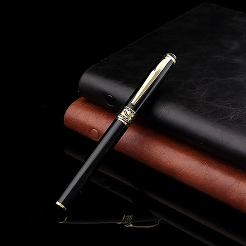 Ручка для подписей для бизнес-рекламы, нейтральная металлическая ручка, Высококачественная подарочная коробка, черная углеродная ручка для мужчин и женщин, водная ручка для студентов, под заказ