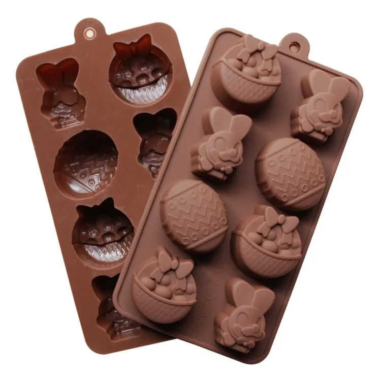 Alpaca//Blue Rabbit Bunny Dinosaur Eggs Shape Non-Stick Silicone Mold DIY Cake Baking Making Tool for Jelly Candy Pudding 3D Easter Chocolate Mold