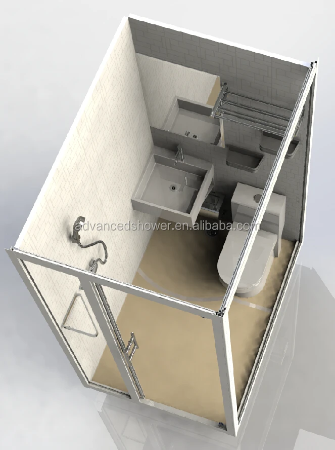 2022 Garage Use Bathroom SMC1014 Customized Hotel Home Trailer House Use Prefab Modular Bathroom Pod