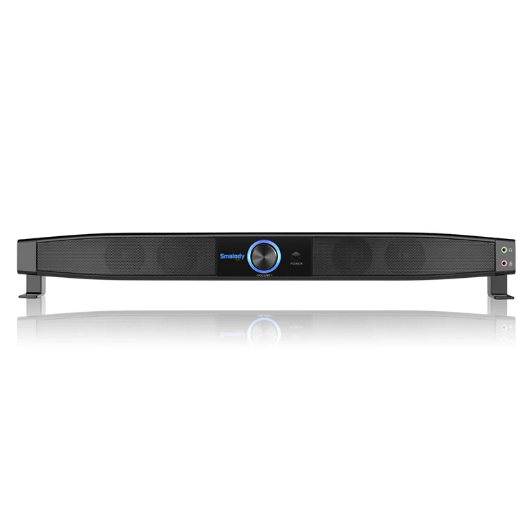 OEM Portable USB Mini Multimedia Speaker Stereo Computer Tablet Soundbar with Headphone Mic Jack for CE FCC ROHS