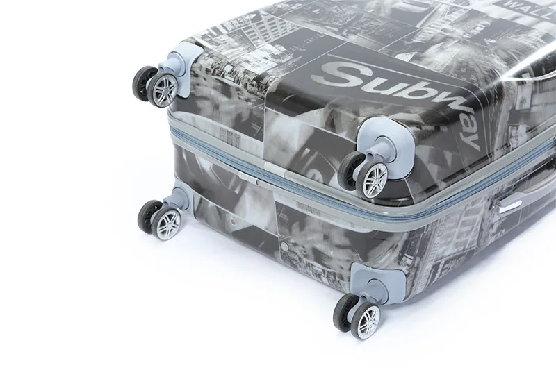 Фабрика OEM и ODM принт 20 24 28 дюймов чемодан 4 Спиннер 360 градусов колеса жесткий 3 предмета в комплекте, из АБС-пластика багажных чемоданов на колесиках PC