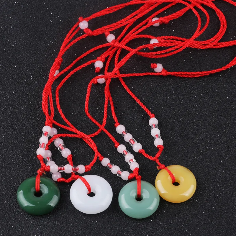 ELECTROPRIME Red String Green Faux Jade Buddha Pendant Jewelry Necklace  A1R9 : Amazon.in: Jewellery