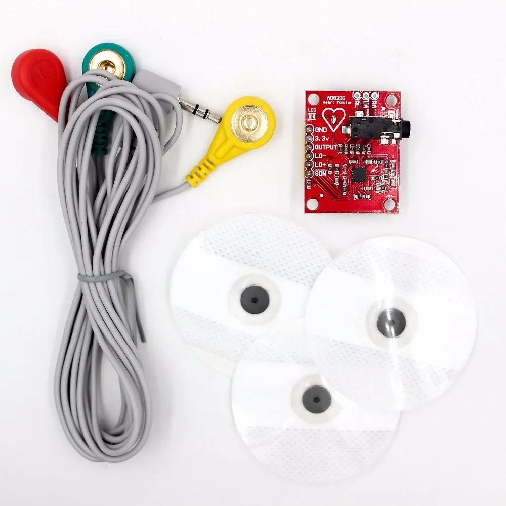 Module AD8232 ECG Pulse Heart surveillance Compatible Kit de capteur 