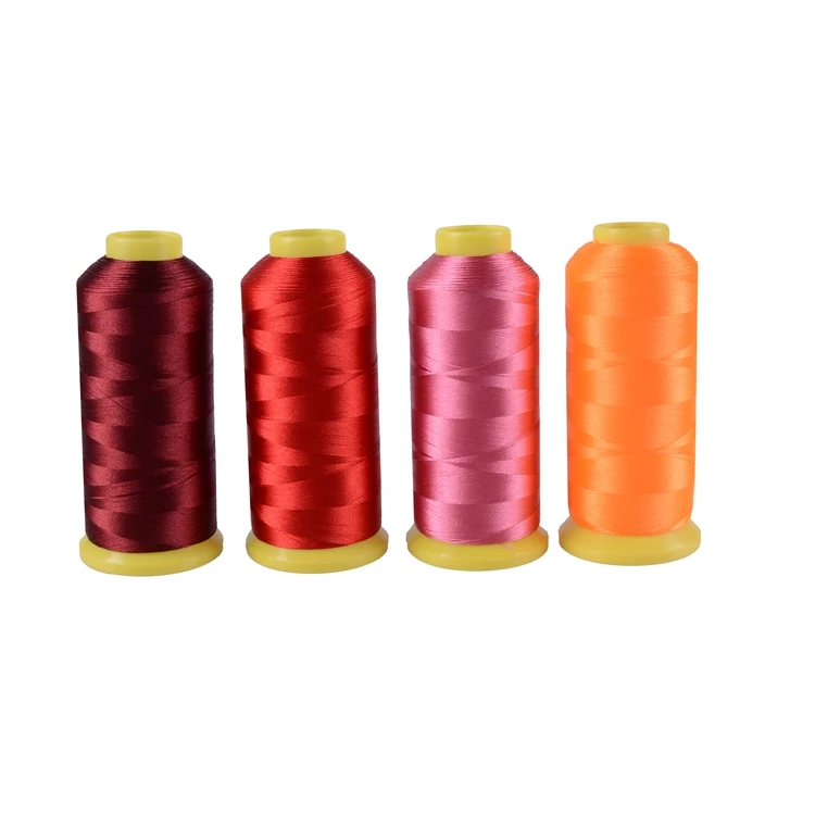 Black burgundy champagne coral orange color 120D polyester machine embroidery thread