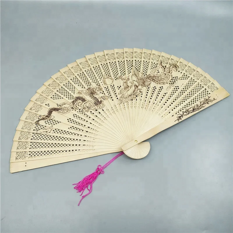 Китайский Ароматный сандаловый Ручной Веер резные ароматизированные деревянные веера для свадебной вечеринки подарок на день рождения домашний