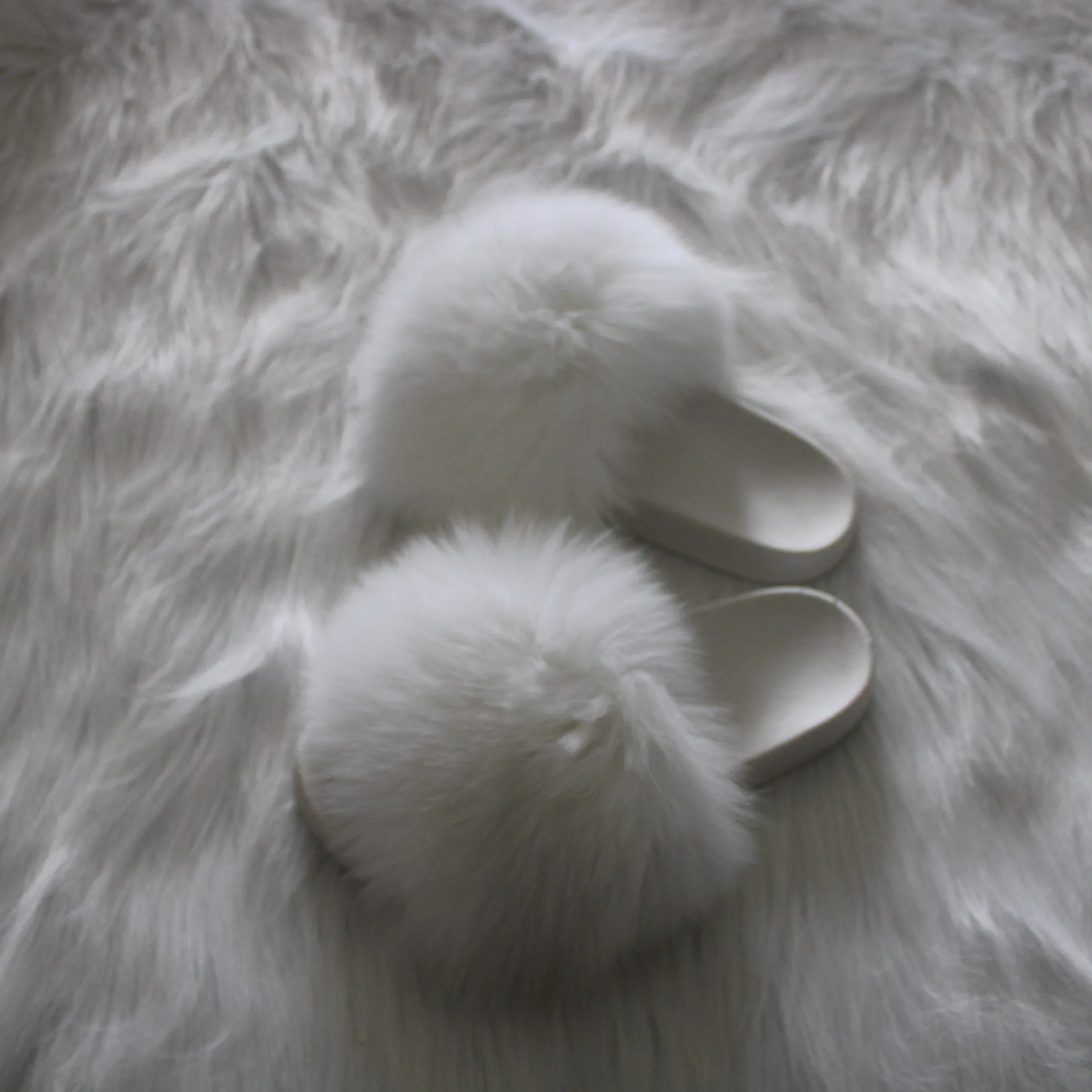 2019 Европейская мода, оптовая продажа, свадебные слайды с белой подошвой из белого меха лисы