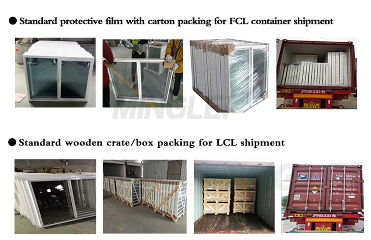 Custom Wood grain UPVC profile window triple glazed  PVC casement windows arch fixed window factory