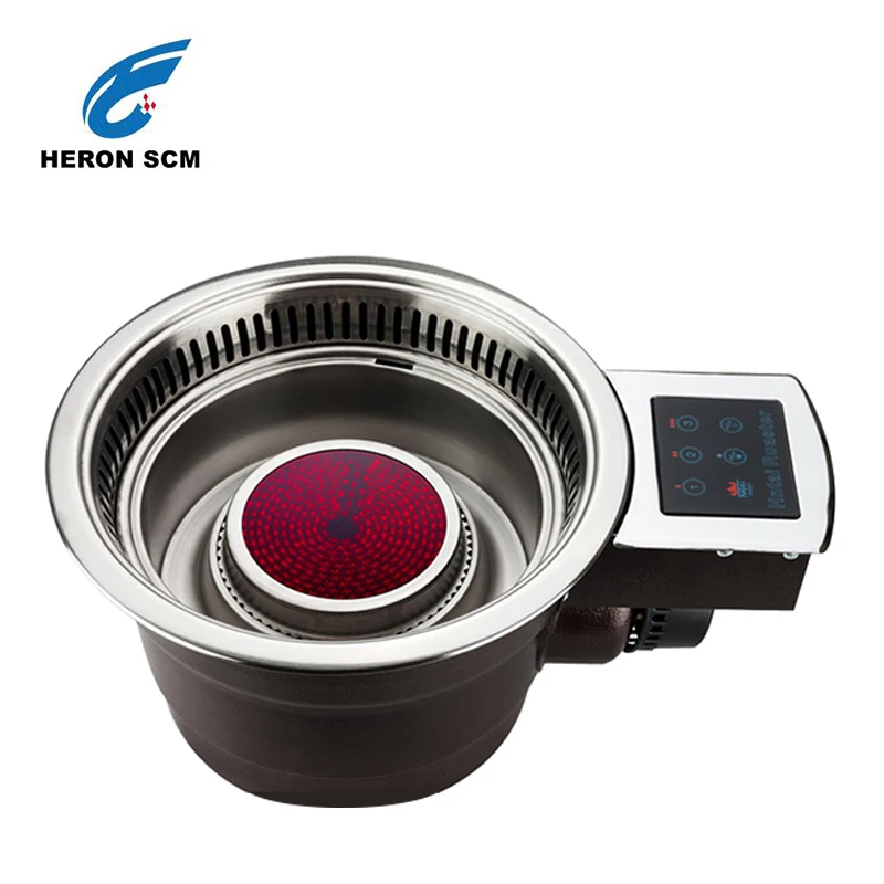 Korean Barbecue Grill Stainless Steel Table Commercial Smokeless Infrared Bbq Electric Grill