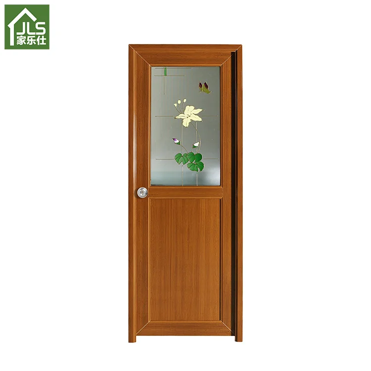 Modern Waterproof Finished PVC Plastic Decorative Interior Bathroom Door Panel White with 5-Year Warranty