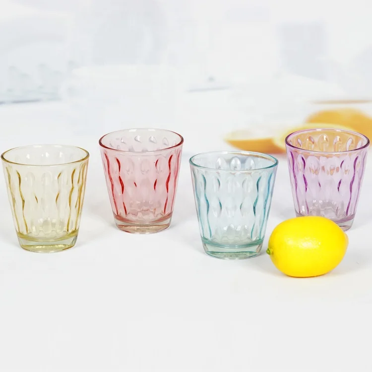 Set Of 4 8ounce Glass Tumblers Assorted Colors Buy Glass Tumblers 8ounce Glass Tumblers Glass Tumbers Assorted Colors Product On Alibaba Com