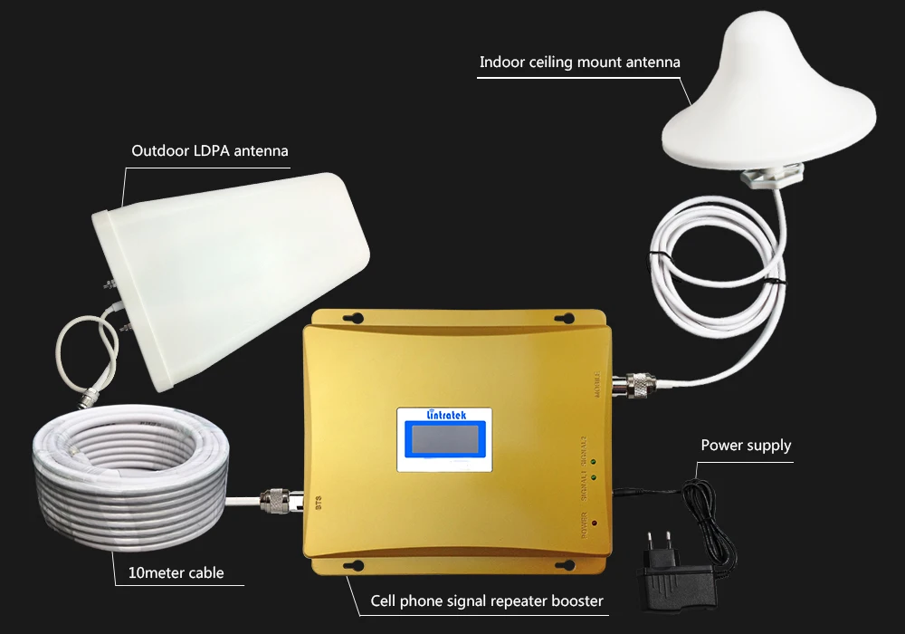 Lintratek 65db mobile 850/1800 мГц телефон усилитель сигнала сотовой booster