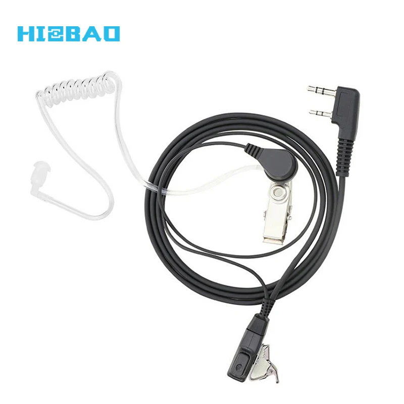 
 HIZBAO Проводные прозрачные защитные наушники Airtube с микрофоном для раций  