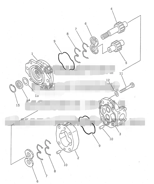 OEM 7055636040 Hydraulic Gear Pump for Kmsu Loader WA250-5