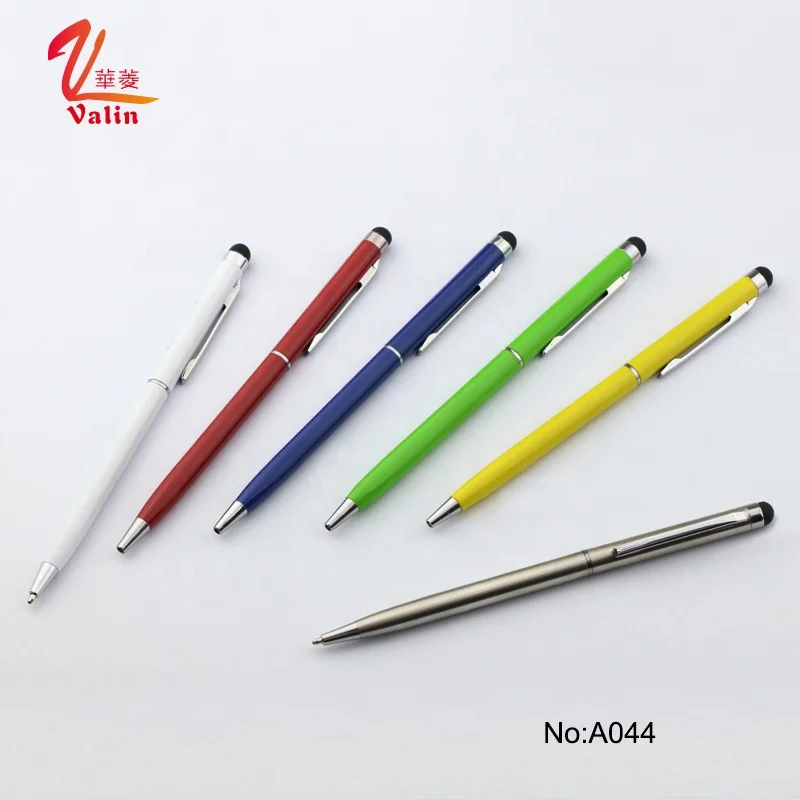 Оптовая продажа рекламная тонкая шариковая ручка разноцветные офисные канцелярские товары ручки для отелей с пользовательским