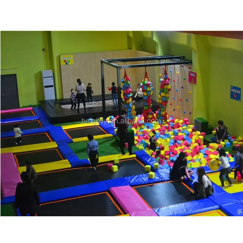 Big Bounce High Quality Amusement Hot Selling Funny Indoor Trampoline Park  with Slides