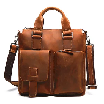 Luxury men vintage genuine leather briefcase business laptop bags men  designer handbags messenger bag high quality bolso hombre, Briefcases