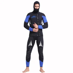 SBART 5mm Wet Suit Neoprene Diving Suit Cold Proof Spearfishing Wetsuit Neoprene 5MM Men's Wetsuit With Hood