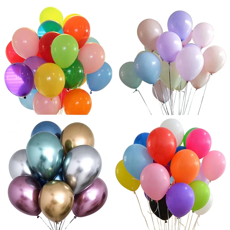 [Εργοστάσιο] [OEM amazon supply]12” 100% latex balloon standard pastel chrome metallic color plain latex balloons