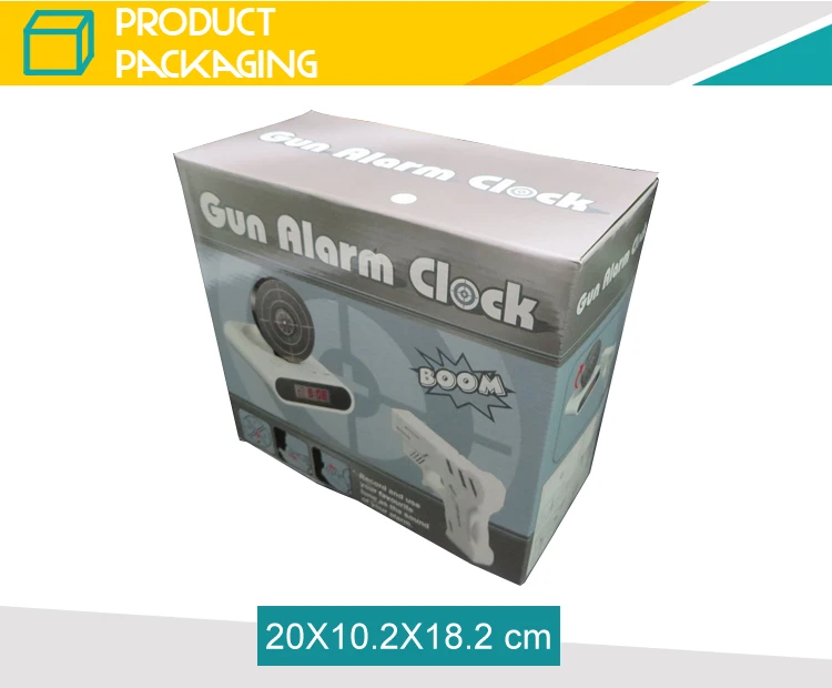 New Design Lazy Wake up Clock Gun Shooting Target Sunrise Alarm Clock for Sale