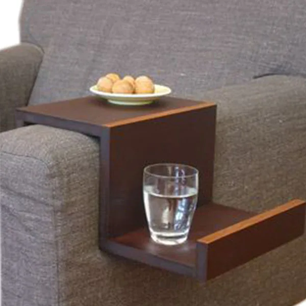 Holzblock Premium sofá bandeja de madera Reposabrazos sofá