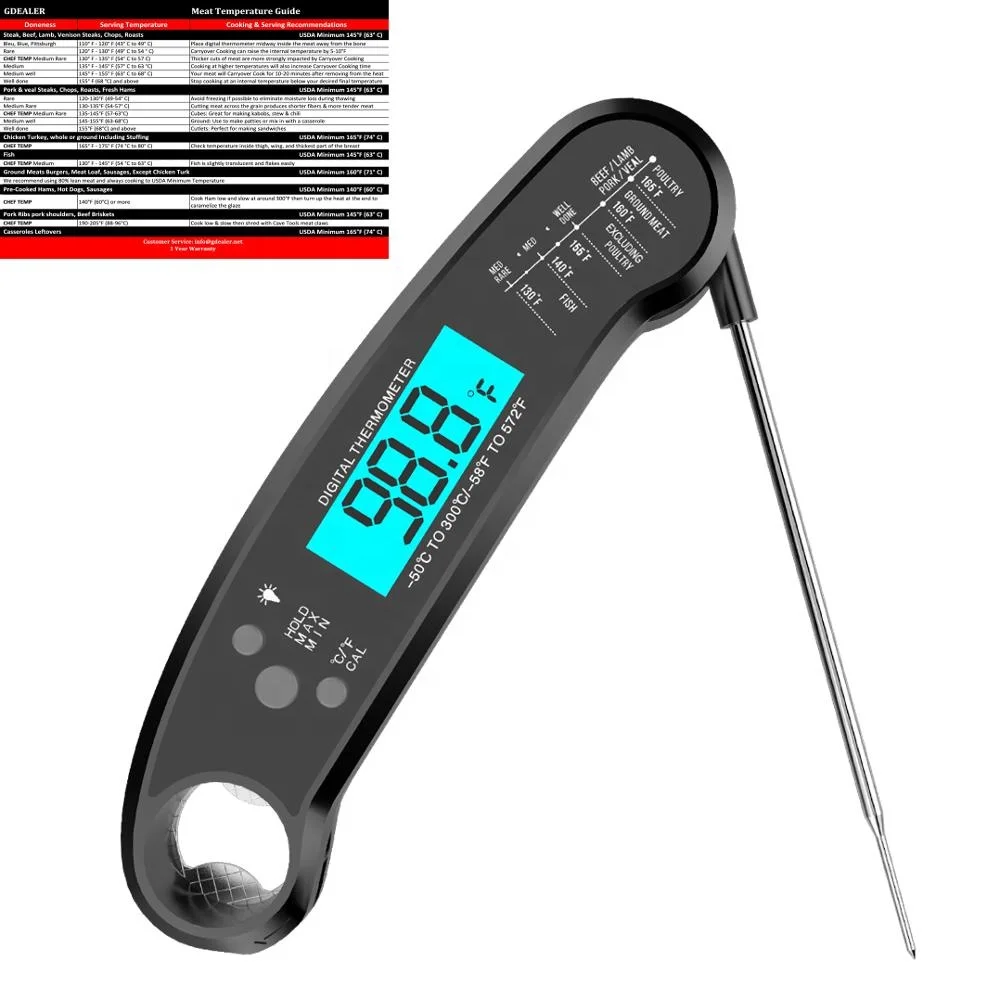 Alpha Grillers Food & Meat Thermometer for Oven w/Temperature Probe, Leave  in Digital Oven Thermometer for Cooking in The Kitchen & Grilling with 7