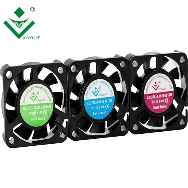Brushless DC Portable Axial Fan 40x40x10mm 5V/12V/24V Waterproof Super Silent LED Light 3.77-7.02CFM 1.94-4.51mmH2O