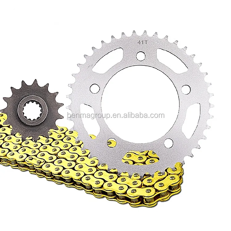 Высококачественная Продажа с завода запчасти для трансмиссии мотоцикла комплект звездочек цепь 520 механизм 41T 15T Лучшая