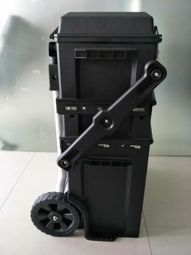 Stanley Style 4 Layers Storage Plastic Moving Tool Chest Rolling Tool Box with Wheels