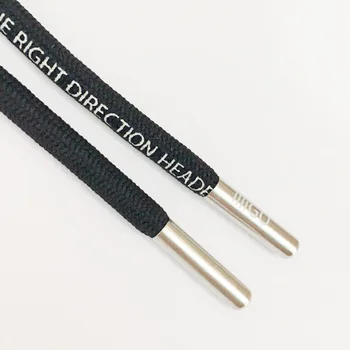 Made In China High Quality Polyester Round Shoe Lace With Custom Metal Aglets Tips