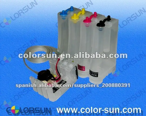 Sistema de suministro de tinta continua para impresora Epson, cartucho de  tinta de 4 colores, T1351, T1332 T1334, NX125, T22, T25, TX120, TX123,  TX125, TX135, CISS|Sistema de suministro continuo de tinta| -