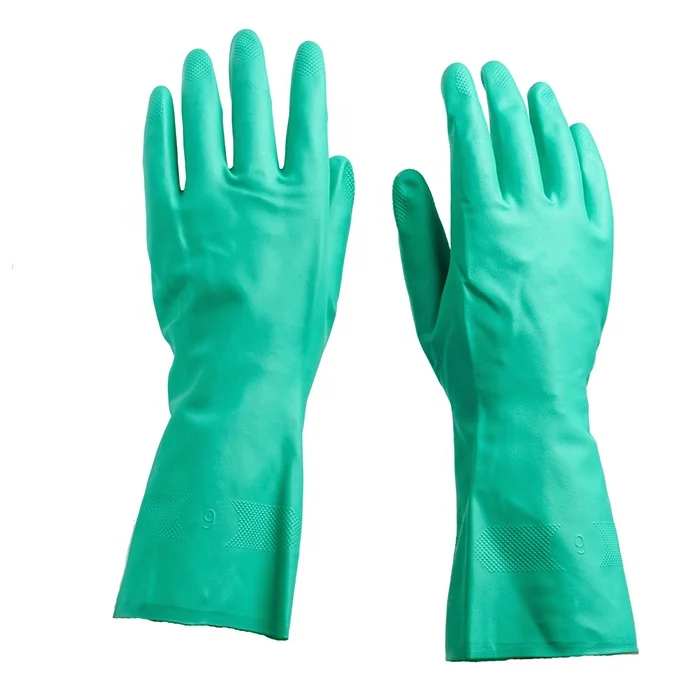 Перчатки 12 лет. Nitrile Gloves Green. Use Anti-acid Gloves.