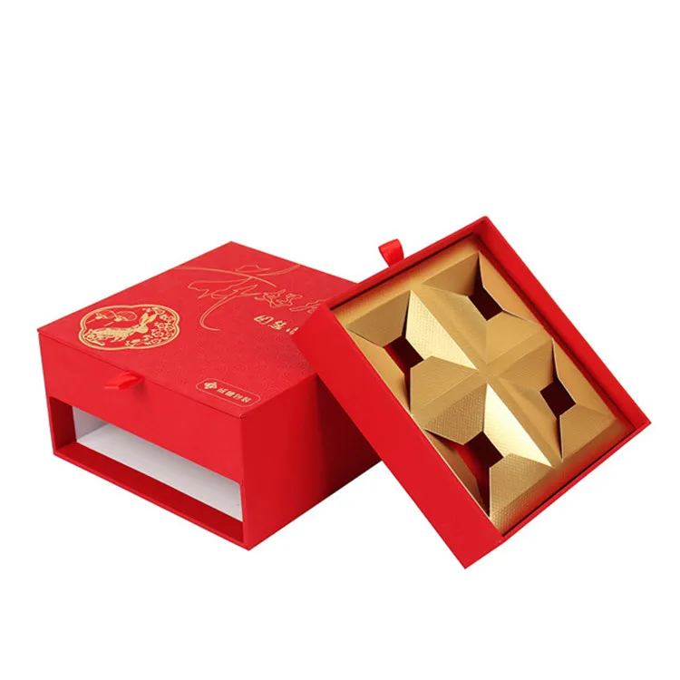 10Pcs/Lot Luxury 80g Square Moon Cake Mooncake Packaging Box