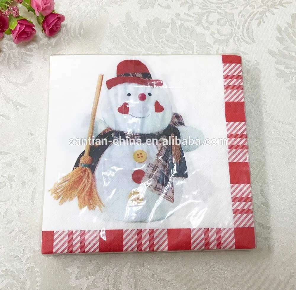 Пользовательские OEM ODM 20 шт. в коробке 2-3 слоя декоративные цветные печатные бумажные салфетки сложенные Коктейльные салфетки