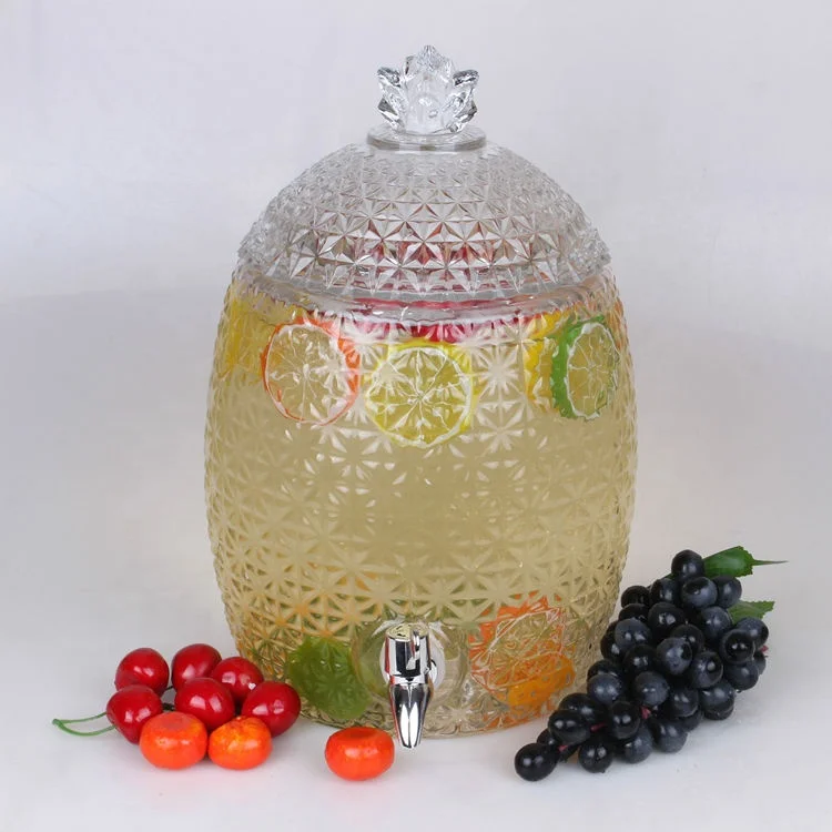 Buy Wholesale China 10l Pineapple Glass Beverage Dispenser For