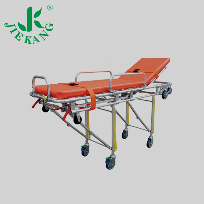 Hot Selling Foldable Stretcher  Wheels Aluminium Alloy Ambulance Stretcher Bed  With Low Price