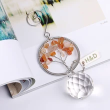 30mm Clear Glass Crystal Prism font b Ball b font Yellow Handmade Pandent Metal Chandelier Part