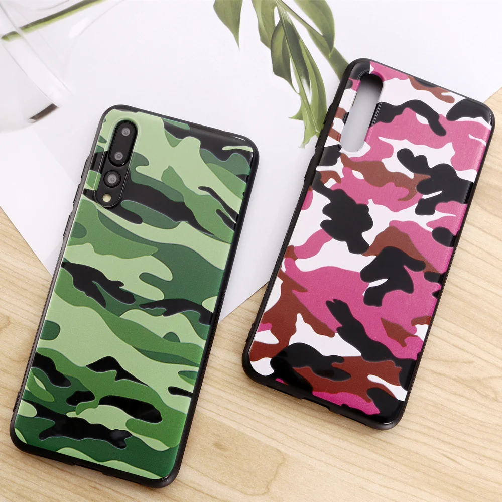 Matte Army Camouflage TPU Mobile Phone Case For Samsung Galaxy S22