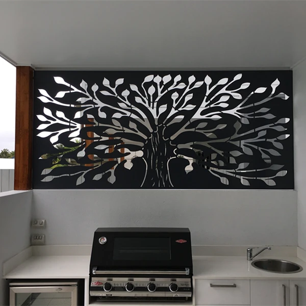 New Design Outdoor Metal Wall Tree Art Privacy Screen