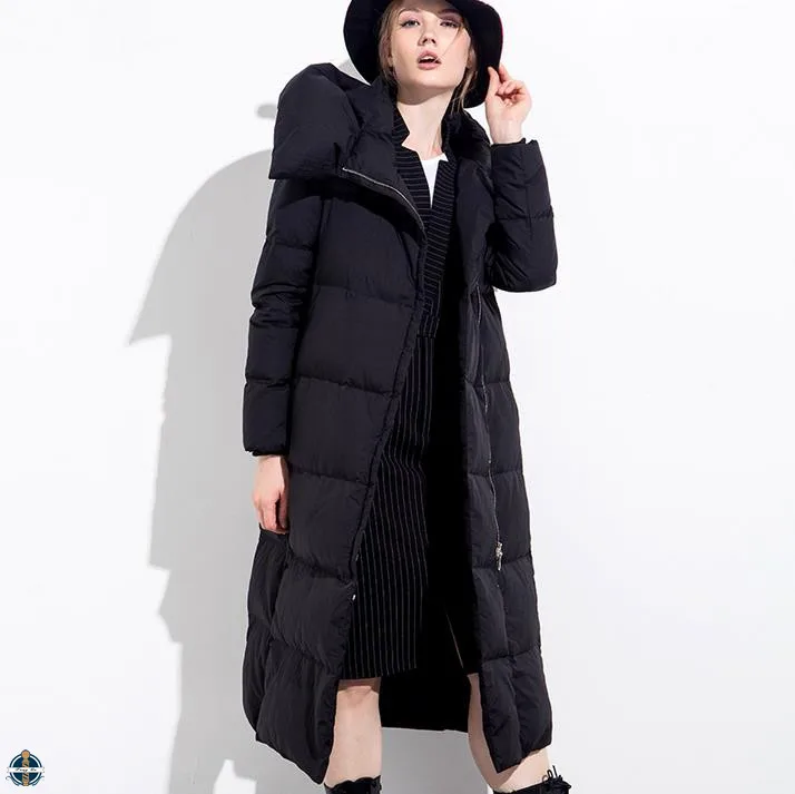 long calf length coat