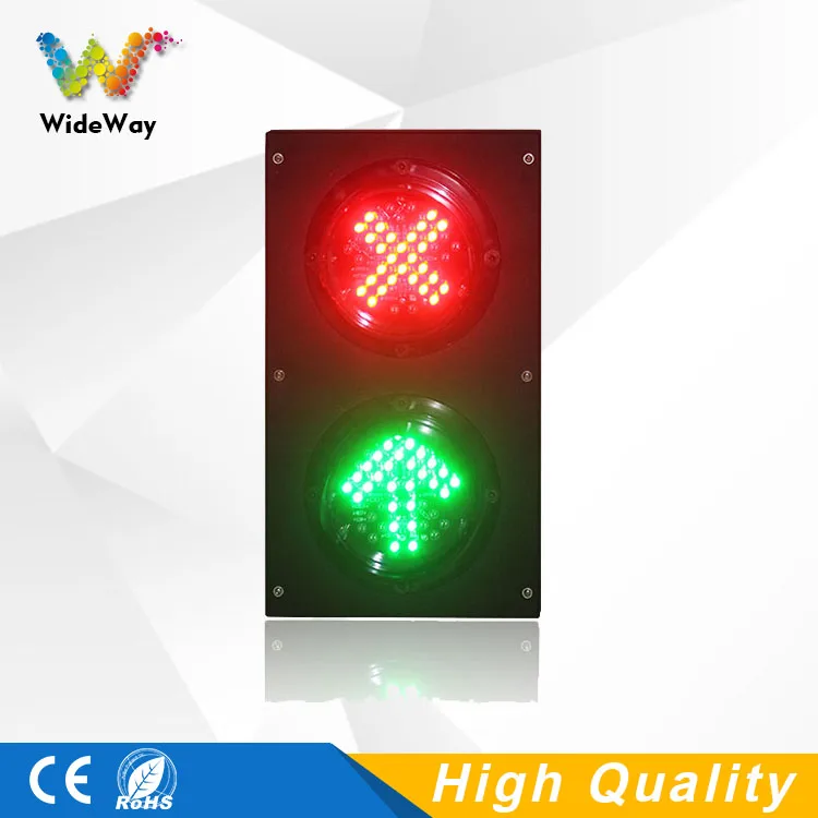 信号インジケータ100mmガイド通行信号信号灯赤十字グリーンアロー