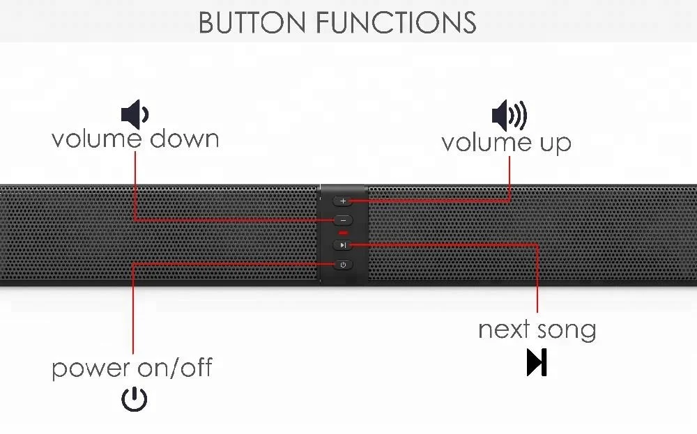 TWS Home Theatre Sound bar bluetooth Speaker for TV and Laptop