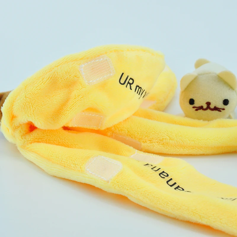 Promotion Custom Smile Yellow Bananas Fill Four Flap Soft Stuffed Plush Toy