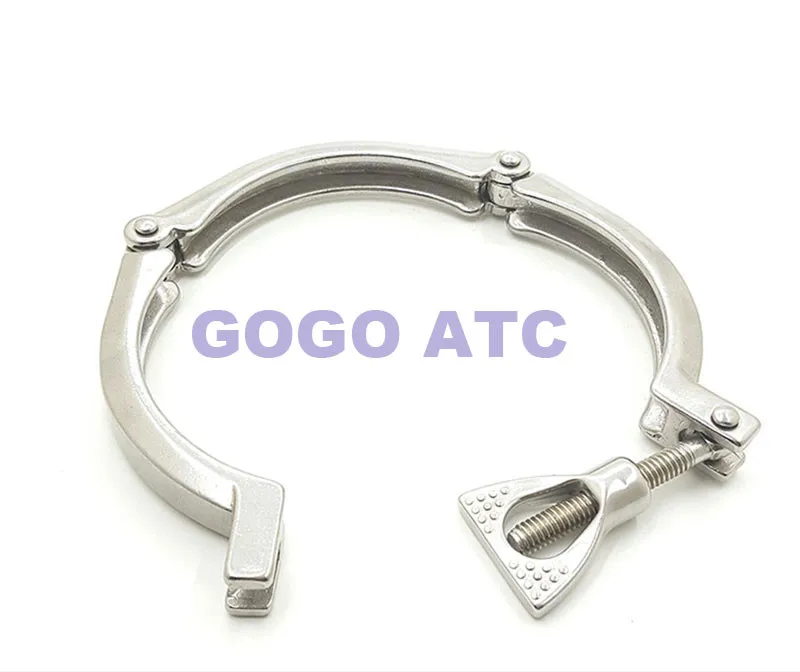 Санитарный трехсекционный зажим O.D 77,5 O.D 91 мм, санитарный зажим из нержавеющей стали пищевого класса, одноконтактный быстросъемный зажим