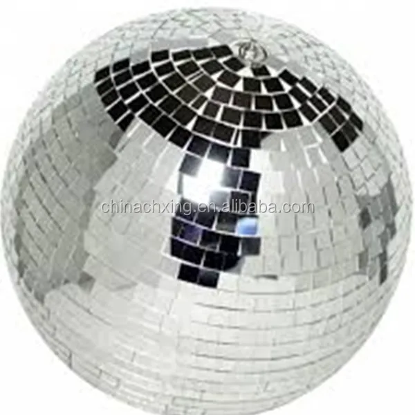 Shiny disco balls with small mirror mosaic. Closeup on spherical