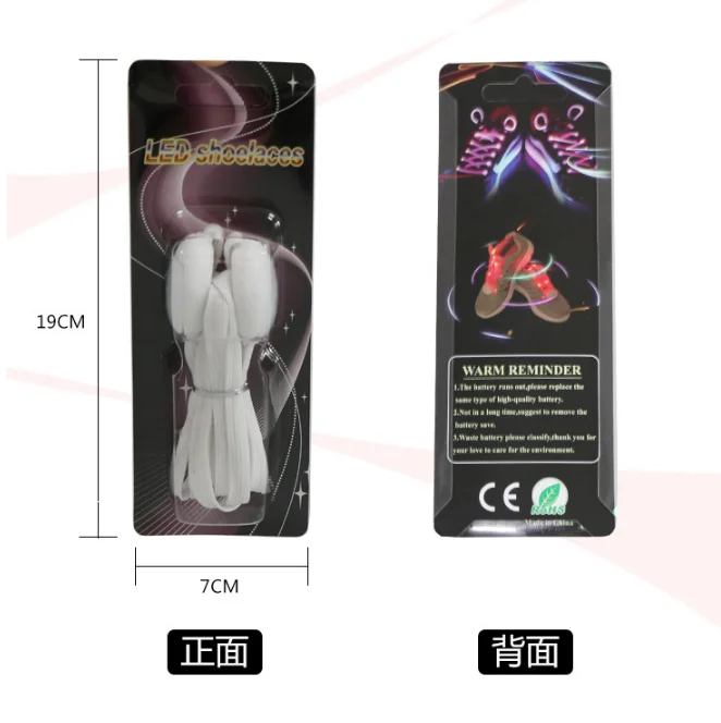 Светодиодные шнурки, светящиеся нейлоновые шнурки для обуви, светящиеся ночью для рождественской вечеринки